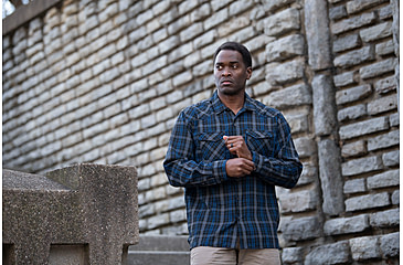 Image of Vertx Canyon Valley Flannel - Mens, River Shade Plaid, Small, F1 VTX1501 RVSP SMALL