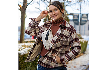 Image of Vertx Lena Long Sleeve Shirt Jacket - Womens, Burnt Cherry Plaid, 2XL, F1 VTX7039 BRCP 2XL N/A