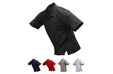 Image of Vertx Men's Coldblack Short Sleeve Polo Shirt, Black, Navy, Red, Tan, White