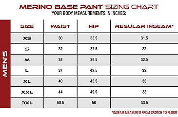 Image of Vertx Merino Base Layer Pant - Mens, 2XL, VTX1705RGN2XLNA