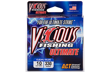 Image of Vicious Ultimate Mono 10lb 330yd Clear/Blue, VCB10