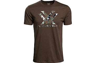 Image of Vortex Camo Logo Short Sleeve T-Shirt - Mens, Brown Heather, Small, 120-15-BRHS