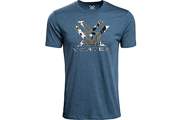 Image of Vortex Camo Logo Short Sleeve T-Shirt - Mens, Steel Blue Heather, 2X, 120-15-SBH2X