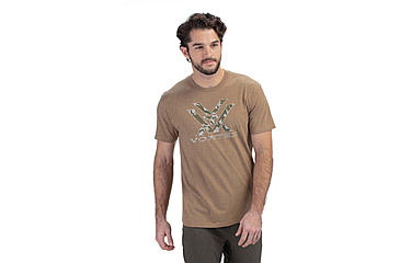 Image of Vortex Camo Logo Short Sleeve T-Shirts - Mens, Coyote Heather, M, 120-15-CHEM