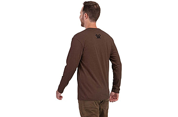 Image of Vortex Core Logo LS T-Shirt - Mens, Brown Heather, S, 221-02-BRHS