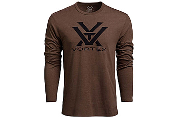 Image of Vortex Core Logo LS T-Shirt - Mens, Brown Heather, S, 221-02-BRHS