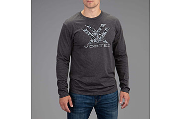 Image of Vortex Digi Cam Core Logo LS T-Shirt - Mens, Charcoal Heather, S, 221-04-CHHS