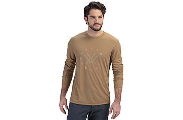 Image of Vortex LS Performance Logo Shirt - 13 Star - Mens, 4XL, Kelp Brown, 123-06-KLP4X