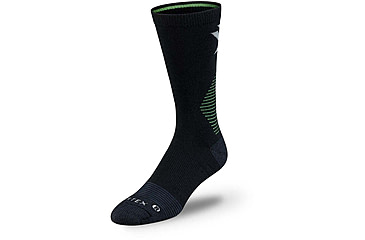 Image of Vortex Pursuit Trail Crew Active Sock - Mens, Black/Toxic Green, M, 122-46-BTGM