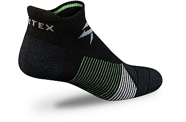 Image of Vortex Pursuit Trail No-Show Active Sock - Mens, Black/Toxic Green, XL, 122-26-BTGXL