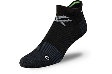 Image of Vortex Pursuit Trail No-Show Active Sock - Mens, Black/Toxic Green, XL, 122-26-BTGXL