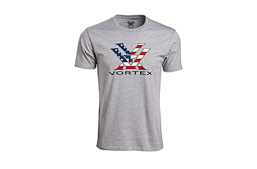 Image of Vortex Stars and Stripes Short Sleeve T-Shirt - Mens, Heather Grey, Small, 121-13-GHTS