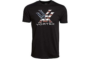 Image of Vortex Stars and Stripes Short Sleeve T-Shirts - Mens, Black, 2XL, 121-13-BLK2X