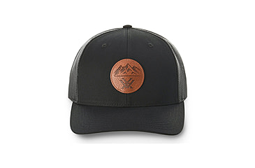 Image of Vortex Three Peaks Cap w/Leather Patch - Mens, Black, One Size, 121-01-BLK