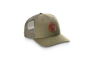 Image of Vortex Three Peaks Cap w/Leather Patch - Mens, Green, One Size, 121-01-LOD