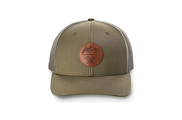 Image of Vortex Three Peaks Cap w/Leather Patch - Mens, Green, One Size, 121-01-LOD