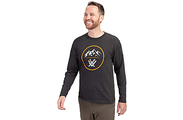 Image of Vortex Three Peaks LS T-Shirt - Mens, Charcoal Heather, M, 222-01-CHHM