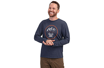 Image of Vortex Three Peaks LS T-Shirt - Mens, Navy Heather, M, 222-01-NAHM