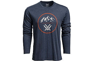Image of Vortex Three Peaks LS T-Shirt - Mens, Navy Heather, M, 222-01-NAHM
