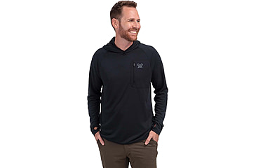 Image of Vortex Weekend Rucker Hooded Long Sleeve - Mens, Black, L, 121-24-BLKL