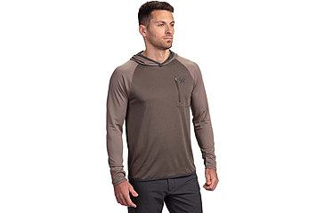Image of Vortex Weekend Rucker Hooded Long Sleeve - Mens, Peat, L, 121-24-PETL
