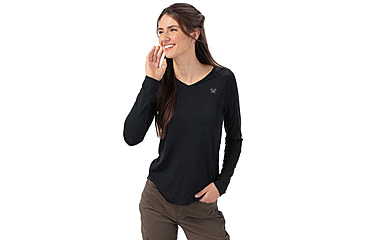 Image of Vortex Weekend Rucker Long Sleeve Tops - Womens, Black, M, 121-26-BLKM