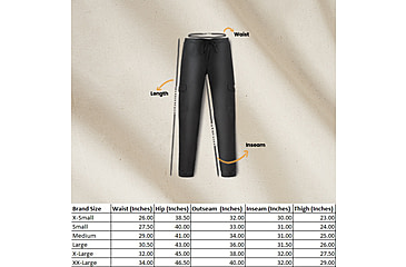 Image of White Duck Cargo Stretch Jogger Pants - Mens, Black, Medium, WD-JPC-BL-02