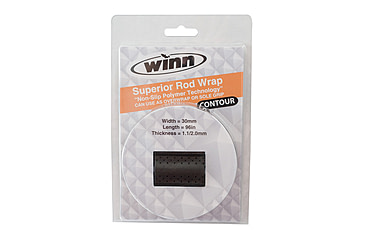 Image of Winn Grips CONTOUR Rod Grip Overwrap, 96in L,30mmW, Black All-Weather-Durable WD Polymer Material, OWC11-BK