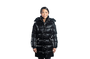 Image of Woodpecker Penguin Long Coat - Women's, All Wet Black, Small, WPW008-AWB-S