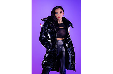 Image of Woodpecker Penguin Long Coat - Womens, Firebird/Black Gold, S, WPW008-FB-S