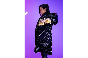 Image of Woodpecker Penguin Long Coat - Womens, Firebird/Black Gold, S, WPW008-FB-S