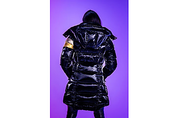 Image of Woodpecker Penguin Long Coat - Womens, Firebird/Black Gold, S, WPW008-FB-S