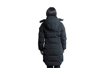Image of Woodpecker Penguin Long Coat - Womens, Matt Black, Small, 682670666771