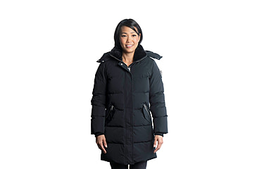 Image of Woodpecker Penguin Long Coat - Womens, Matt Black, Small, 682670666771