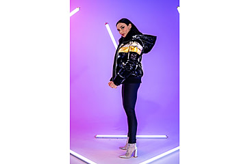 Image of Woodpecker Woody Bomber Jacket - Womens, Firebird/Black Gold, M, WPW006-FB-M