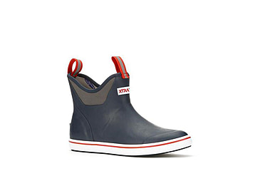 Image of Xtratuf 6 in Ankle Deck Boots - Men's, Navy/Red, 11, 22733-NVY-110