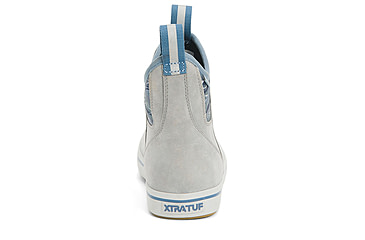 Image of Xtratuf Leather 6 in Ankle Deck Boot - Womens, Gray/Isa Dolphin/Blue Mirage/Waveprint, 6, XWAL-1BG-GRY-060