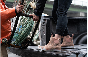 Image of Xtratuf Leather 6 in Ankle Deck Boot - Womens, Pink/Late/Cafe Cream, 9.5, XWAL-400-PNK-095