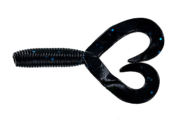 Image of Yamamoto Baits Double Tail Grub, 10, 4in, Black-Blue, YAM-15-20-021