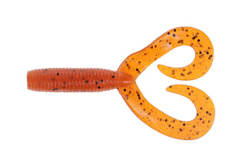 Image of Yamamoto Baits Double 4in Tail Grub, 10 pack, Fire Craw, YAM-15-20-9003