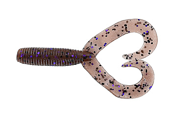 Image of Yamamoto Baits Double Tail Grub 4in, 20pk, Cinnamon/Black/Purple, 15-20-221