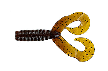 Image of Yamamoto Baits Double Tail Grub 5in, 20pk, Dark Pumpkin with Black, 16-20-286