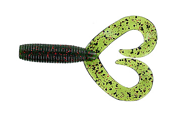 Image of Yamamoto Baits Double Tail Grub 5in, 20pk, Watermelon with Black &amp; Red, 16-20-208