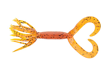 Image of Yamamoto Baits Double Tail Hula Grubs - 10 Packs, Fire Craw, YAM-93-10-9003