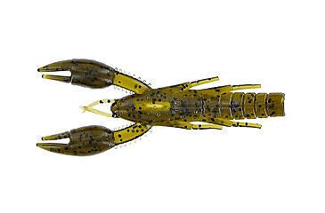 Image of Yamamoto Baits PsychoDad Crawdad Bait, 4in, 5pk, Green Pumpkin with Large Black, 3K-05-297