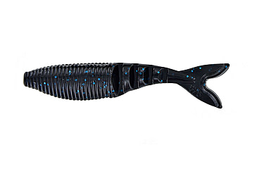 Image of Yamamoto Baits Zako Swimbaits, 6 Pack, 4in, Black w/Large Blue Flake, YAM-134-06-021