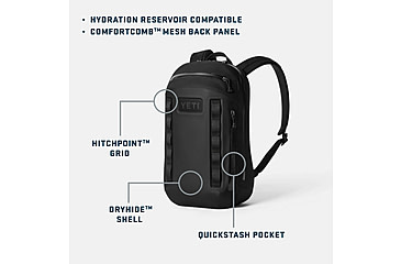 Image of Yeti Cayo 15L Daypack, Black, 15 L, 26010000465