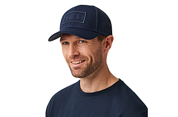 Image of Yeti Core Patch Trucker Hat Navy on Navy, Navy, One Size, 21023005559