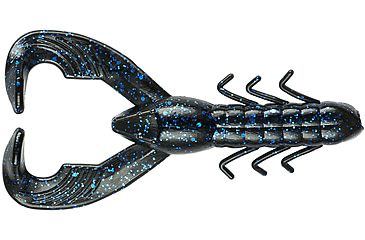 Image of Yum Christie Craw Swim Bait, 30 Pack, 3.5in, Black/Blue Flake 30pk, YCW3BK21-30