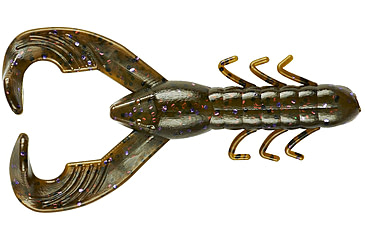 Image of Yum Christie Craw Swim Bait, 30 Pack, 3.5in, Green Pumpkin/Purple 30pk, YCW3BK44-30
